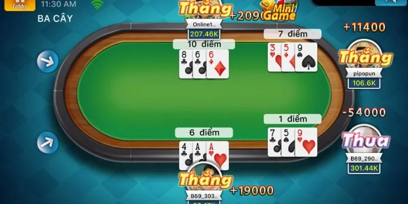 Ai điểm cao hơn sẽ thắng game bài này