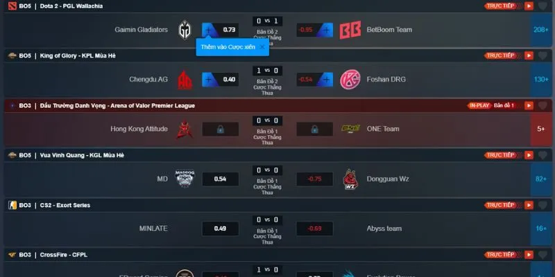 Sơ lược thông tin về sảnh E-sports 9win