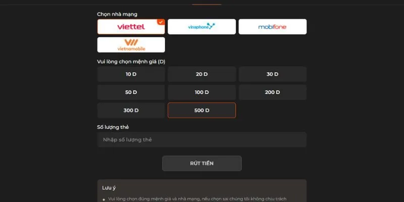 Nền tảng sẽ thông báo khi giao dịch thành công